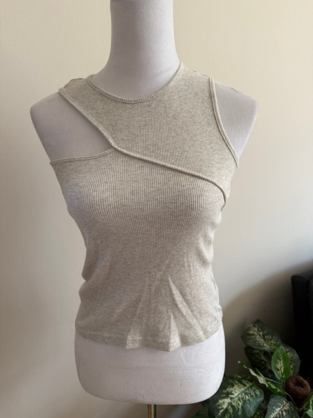 Cloud Ten Ribbed Light Gray Tank